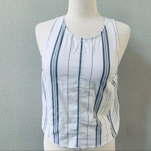 Element Eden Cotton white stripe sleeves top M